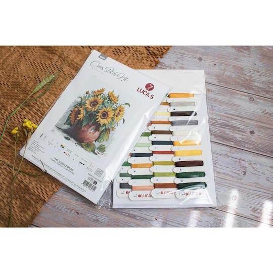 Luca-S The Sunflowers Counted Cross Stitch Kit